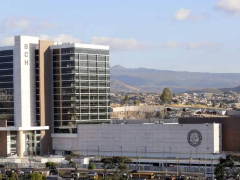 Vista de las instalaciones del Banco Central de Honduras en Tegucigalpa.
