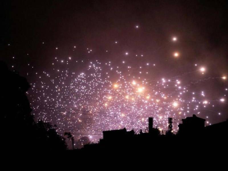 Vista de los bombardeos en el sur de Líbano.