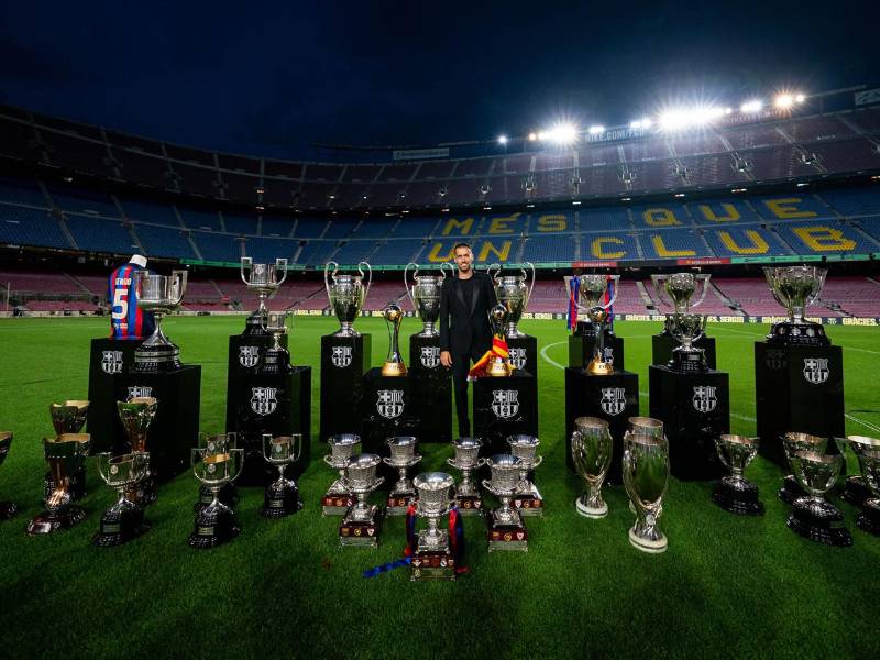 Sergio Busquets y todos los títulos que ganó con el Barcelona.
