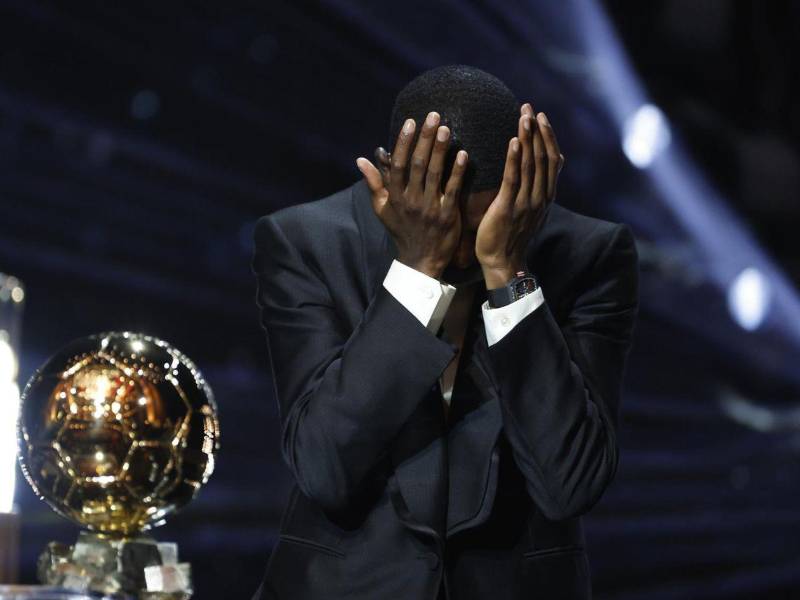 Dembele en su discurso tras ganar el Balón de Oro.