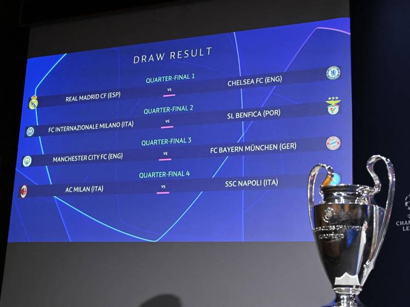 Estos son los duelos que dejó el sorteo de cuartos de final de la UEFA Champions League.