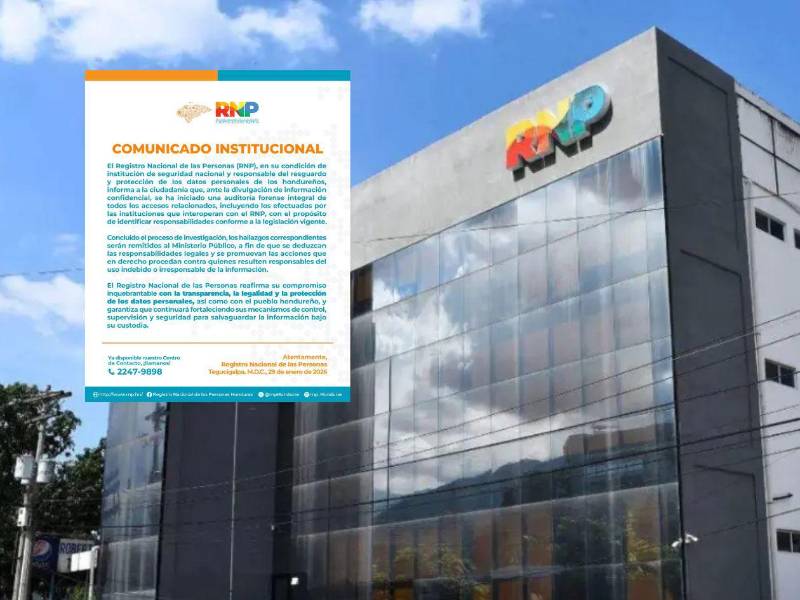 RNP revisa accesos internos y externos tras denuncia por filtración de datos.