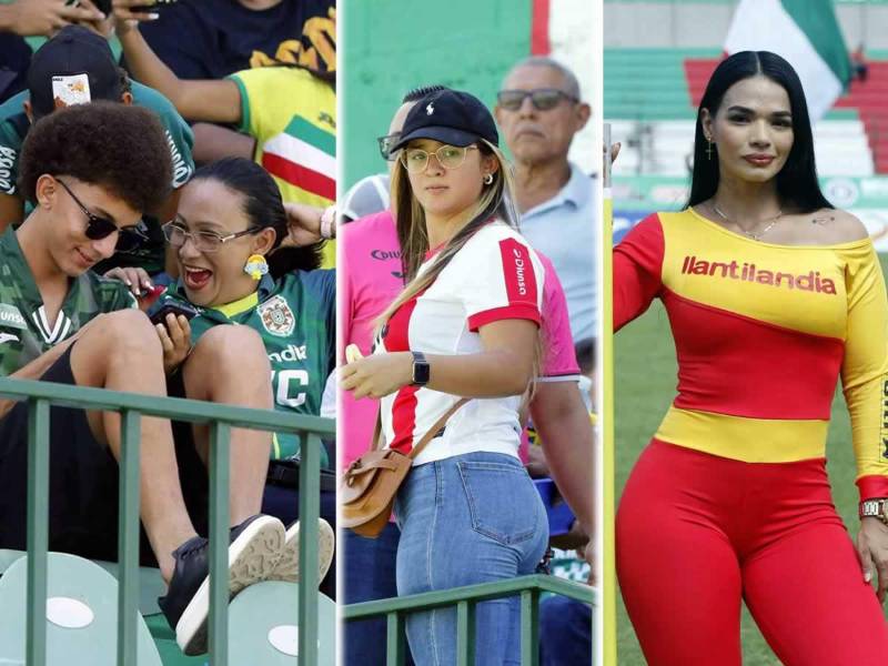 El estadio Yankel Rosenthal se viste de gala con el Clásico Marathón-Olimpia que se vive como una fiesta en las gradas y con la presencia de bellas chicas.