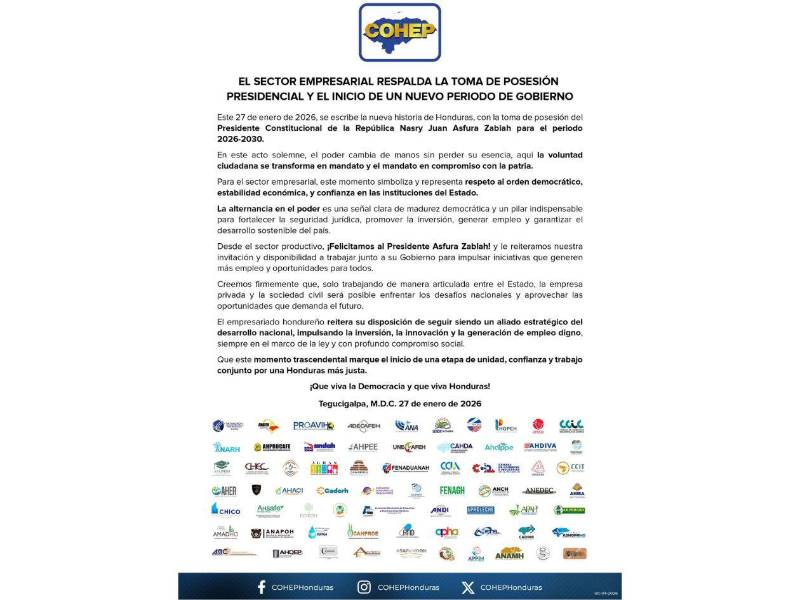 Comunicado del Cohep