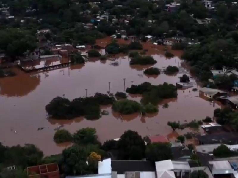 Imagenes aereas de las zonas inundadas.