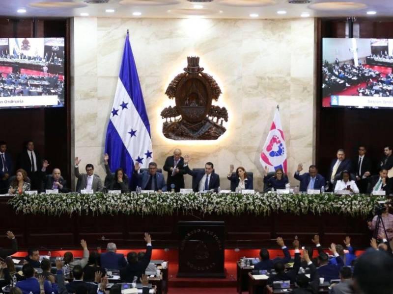 Foto durante una sesión del Congreso Nacional de Honduras.