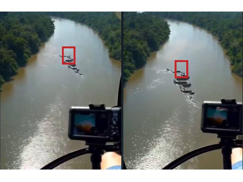 Captura de pantalla a dos fotogramas consecutivos del video.