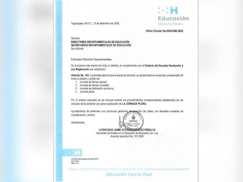 El oficio fue emitido por Jaime Rodríguez, recién nombrado ministro de Educación.