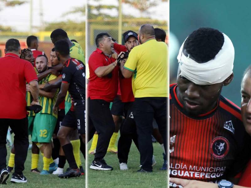 El duelo entre Parrillas One e Independiente dejó un zafarrancho total entre jugadores, entrenador y reclamos.