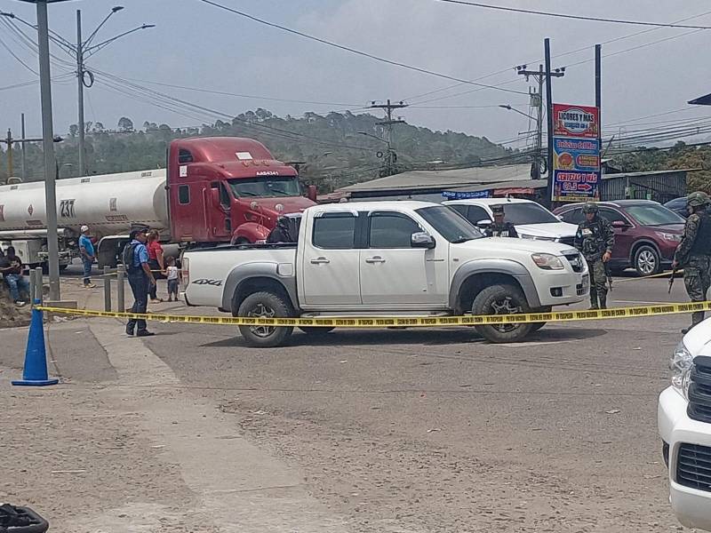 Escena en la que fue asesinado un reconocido agricultor en Siguatepeque, Comayagua.