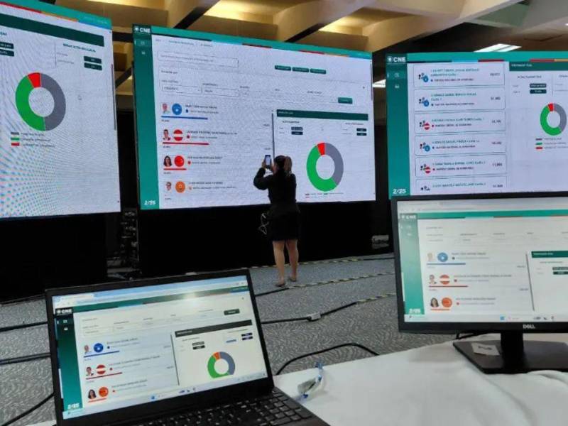 Imagen de archivo del conteo de votos en el Centro Logístico Electoral.