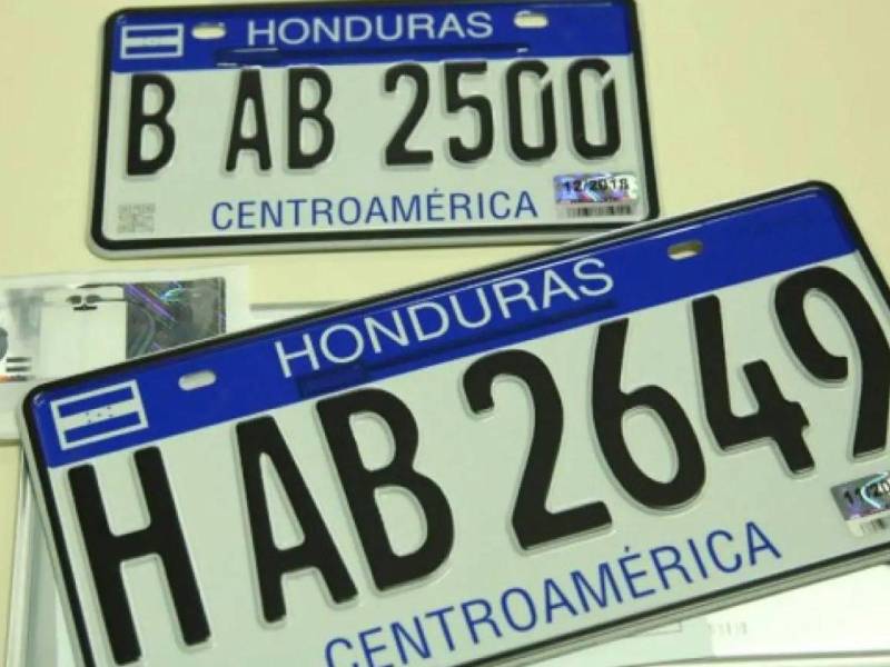 Instituto de la Propiedad asegura que Honduras tendrá placas vehiculares este 2026.