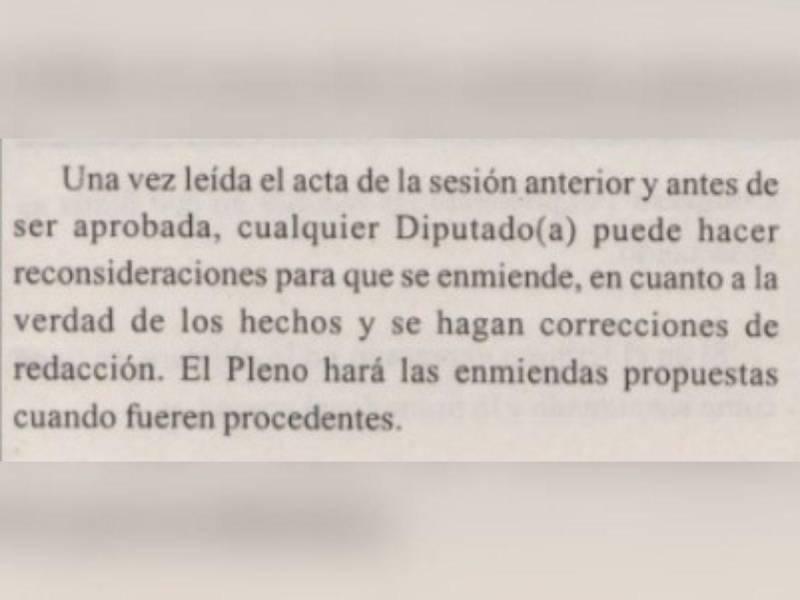 Captura de pantalla al artículo 61 de la Ley Orgánica del Poder Legislativo.