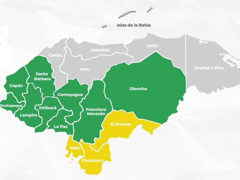 Representación grafica de alertas emitioda por Copeco.