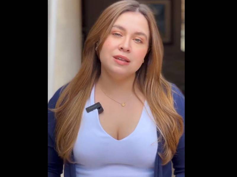 Daniela Hernández en un video que publicó en redes sociales.