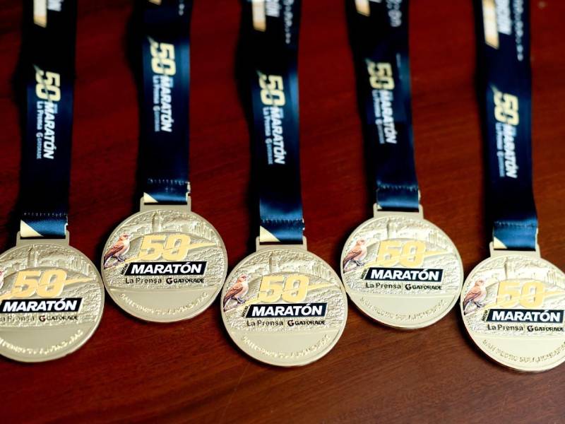 Hermosas medallas para los corredores de la 50 edición de la Maratón LA PRENSA-Gatorade.