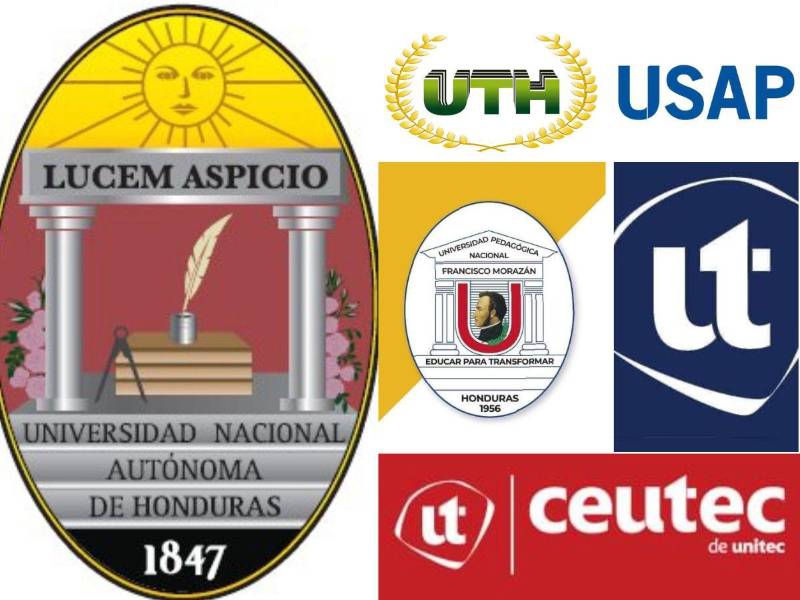 Logos de las Universidades públicas y privadas de Honduras