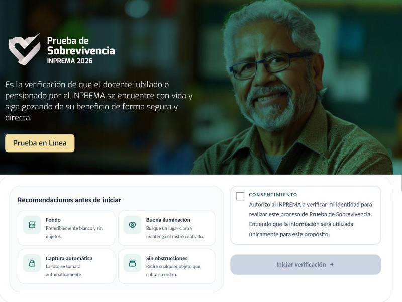 Los jubilados y pensionados del Inprema tienen hasta el 13 de noviembre de 2026 para completar la Prueba de Sobrevivencia y evitar la inhabilitación temporal de su beneficio.