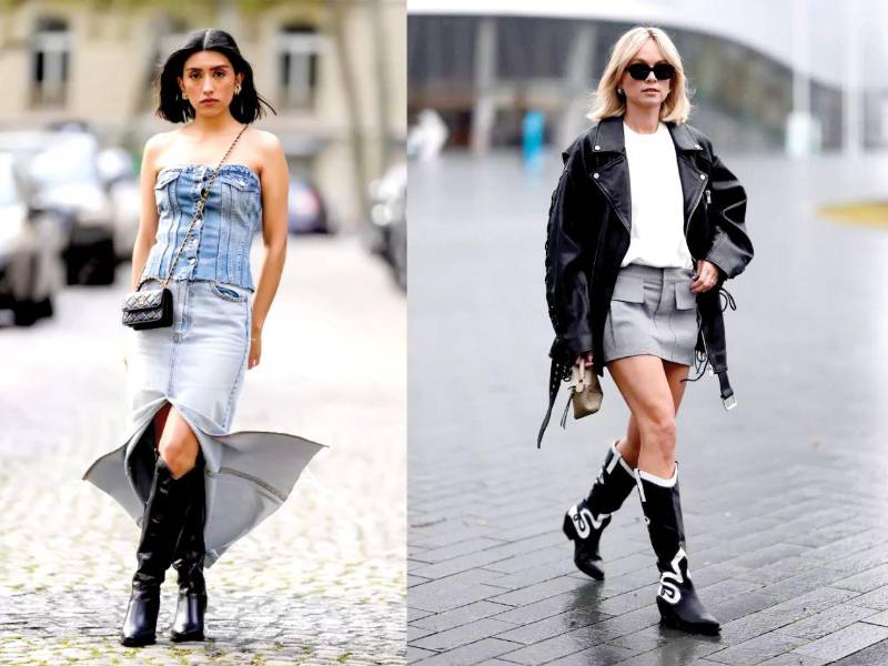 Las botas de ante en tonos tierra o arena mojada siguen siendo las favoritas. Algunas, con dibujos laterales o tachuelas, adoptan un aire motero más rebelde.