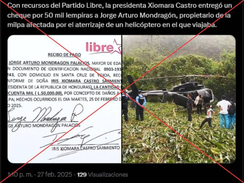 Captura de pantalla a una publicación de X hecha el 27 de febrero de 2025.