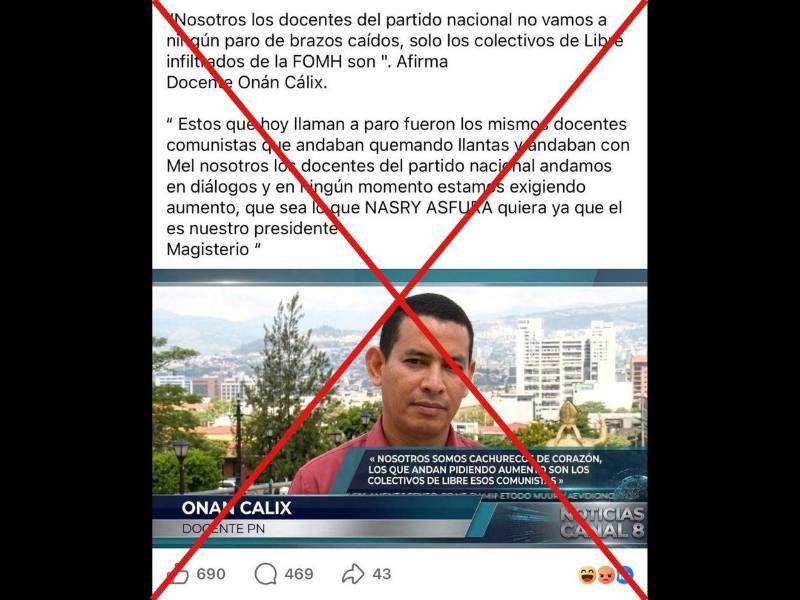 Captura de pantalla a una publicación de Facebook hecha el 3 de junio de 2026.