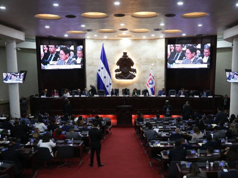 Sesión en el Congreso Nacional de Honduras el martes 3 de febrero.