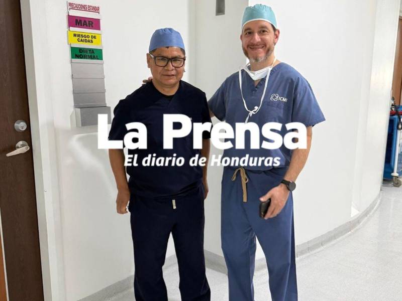Los médicos que realizaron la cirugía a diputado hondureño. Uno es de nacionalidad mexicana y el otro estadounidense.