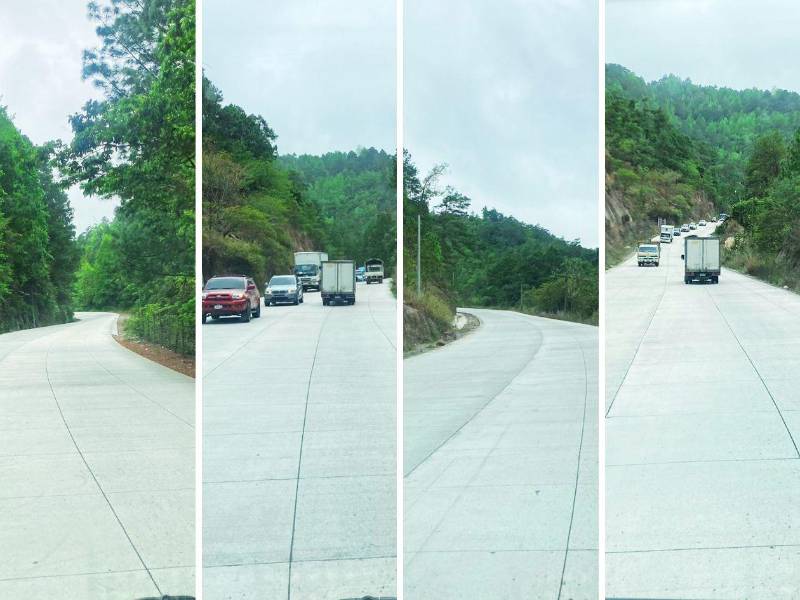 Así luce la carretera. Ir a La Esperanza ya es una experiencia agradable para los visitantes nacionales y extranjeros.