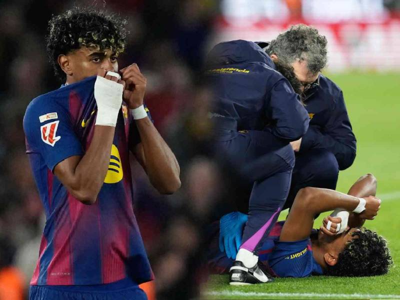 Lamine Yamal se lesionó este miércoles luego de anotar un gol ante el Celta de Vigo.