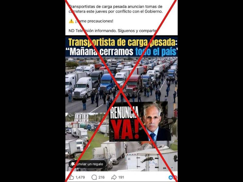 Captura de pantalla a una publicación de Facebook hecha el 9 de julio de 2026.
