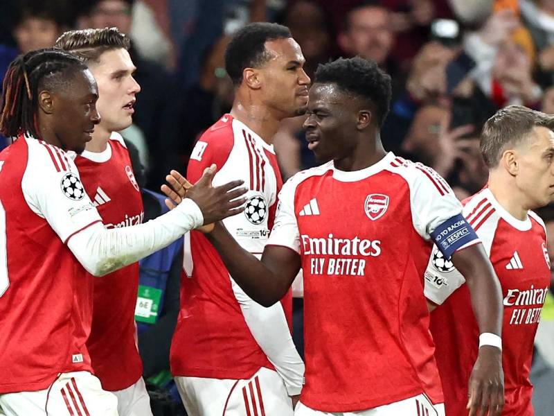 Bukayo Saka fue el héroe del Arsenal tras marcar el gol de la victoria ante Atlético de Madrid.