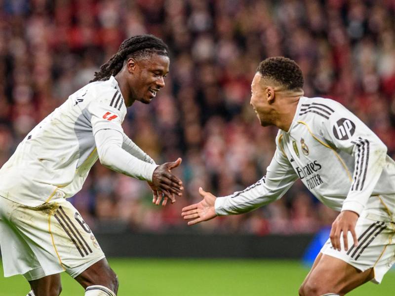 Mbappé y Camavinga marcaron los goles a favor del Real Madrid.