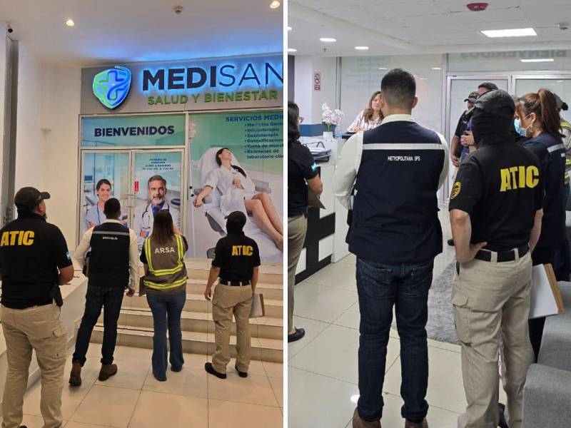 Las autoridades de la Agencia Técnica de Investigación Criminal (Atic) intervinieron Medisan en San Pedro Sula.