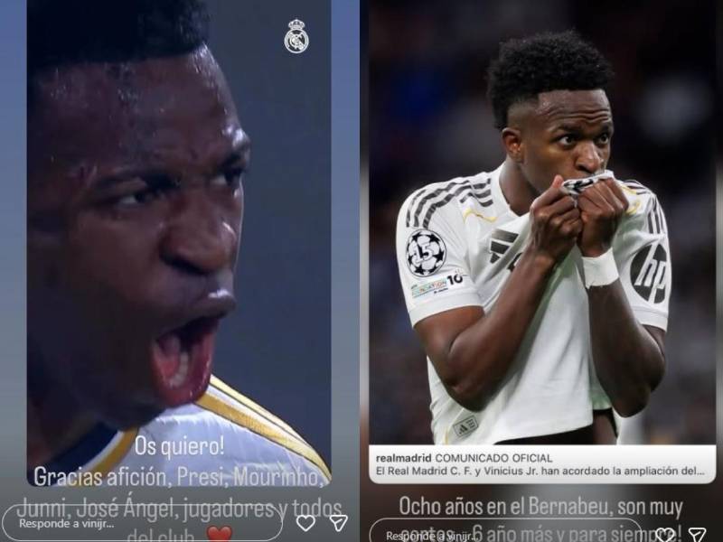 Los dos mensajes de Vinicius tras su renovación con el Real Madrid.