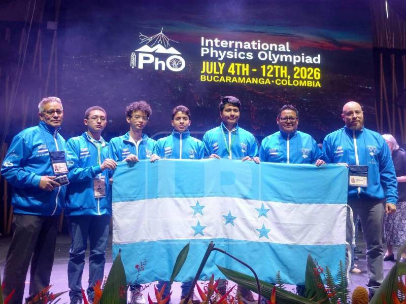 Estudiantes y delegados hondureños a la Olimpiada Internacional de Física (IPhO 2026) en Colombia.