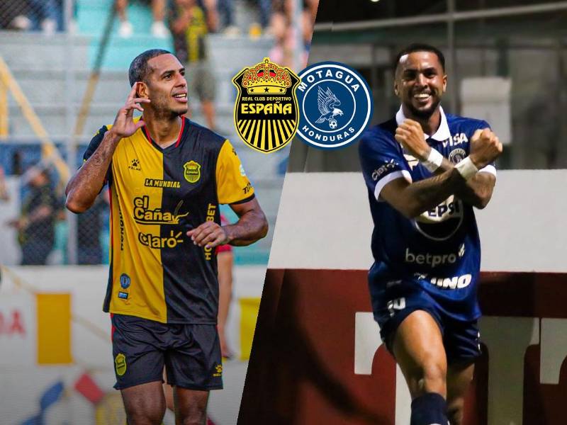 Duelo de goleadores. Eddie Hernández y Rodrigo de Olivera con los delanteros referentes de Real España y Motagua.