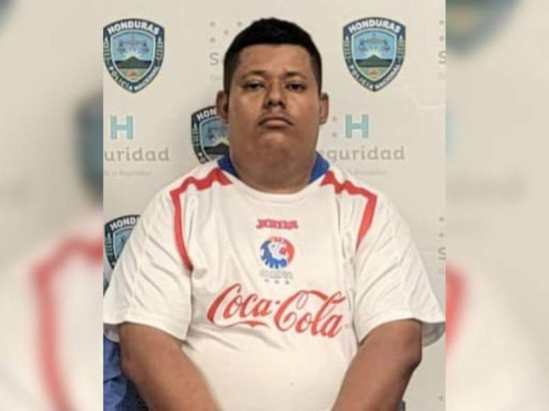 Momentos de la captura del sospechoso de 30 años de edad.