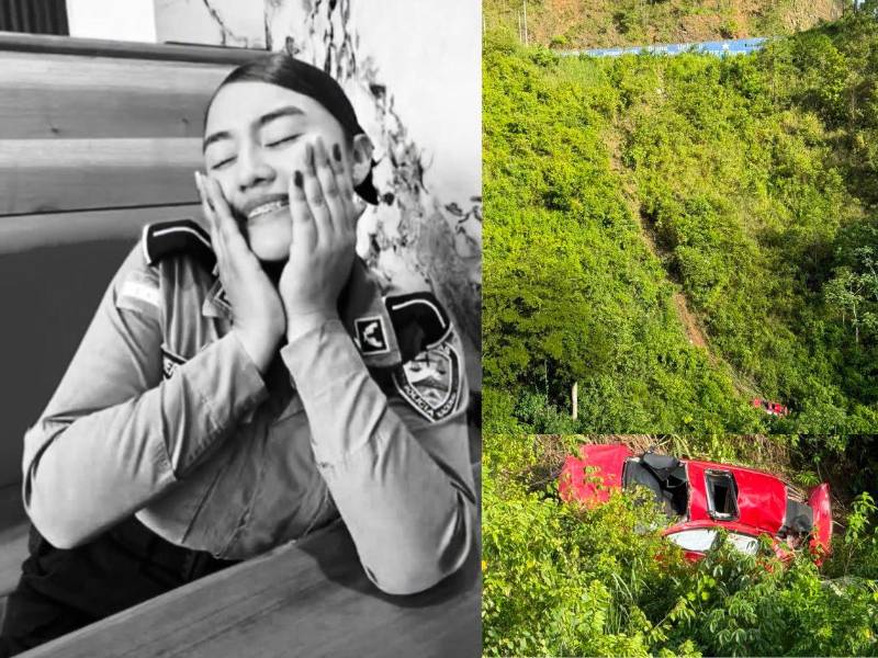 La Policía Nacional y familiares de Delsy Maribel Hernández Hernández lamentaron la muerte de la policía, ocurrida este viernes luego de sufrir un accidente de tránsito en un peligroso tramo de la carretera RN-23, a la altura de la aldea Vueltas de Chancaya, Yoro.