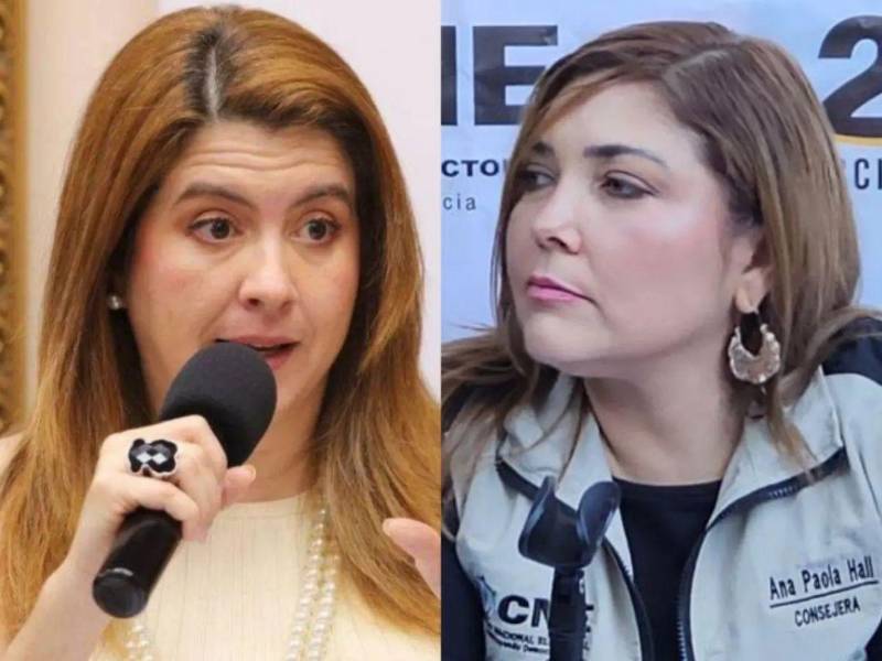 Cossette López y Ana Paola Hall, consejeras del <b>Consejo Nacional Electoral (CNE).</b>