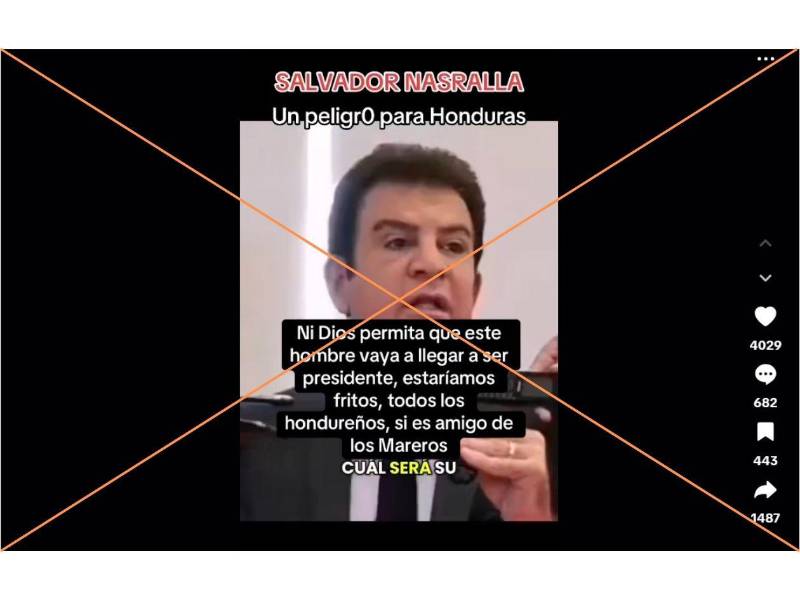 Captura de pantalla a una publicación de TikTok hecha el 28 de noviembre de 2025.