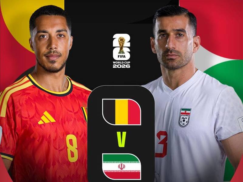 Bélgica e Irán se miden por la segunda jornada del Grupo G del Mundial 2026.