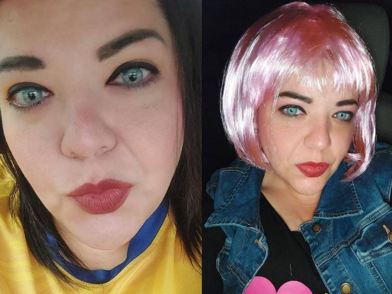 Fotos en vida de la maestra de la Escuela Internacional Sampedrana Michelle Handal.