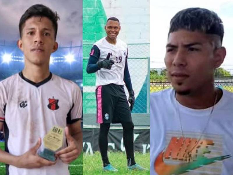 Luis Montoya, Juan Serrano y Cesar Moreno, los jugadores expulsados en el Honduras Progreso.