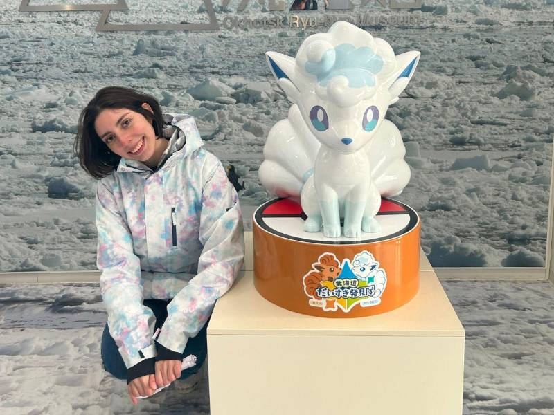 En una visita al Museo de la Deriva del Hielo de Okhotsk.