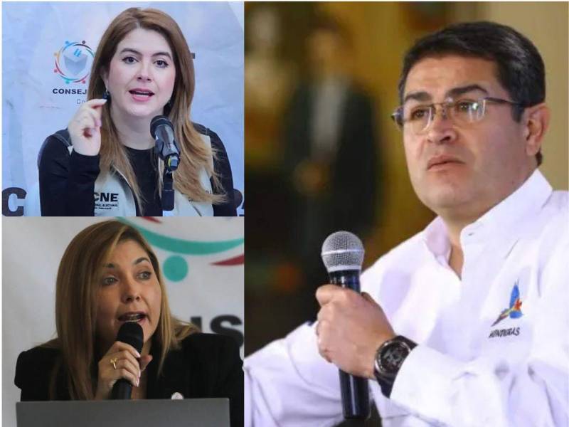 Las consejeras del Consejo Nacional Electoral (CNE), Ana Paola Hall y Cossette López, y el expresidente Juan Orlando Hernández han sido figuras mencionadas en el debate público durante la crisis postelectoral.