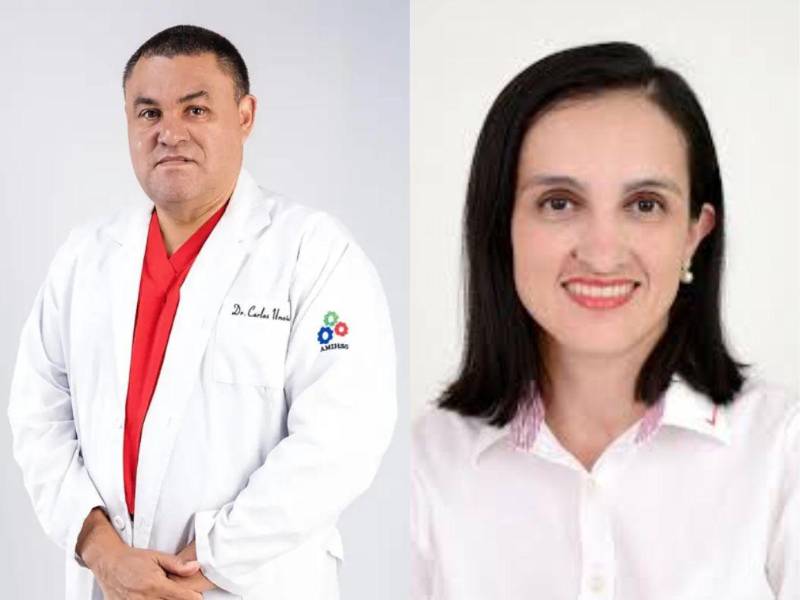 El doctor Carlos Umaña y la doctora Tirsa López.