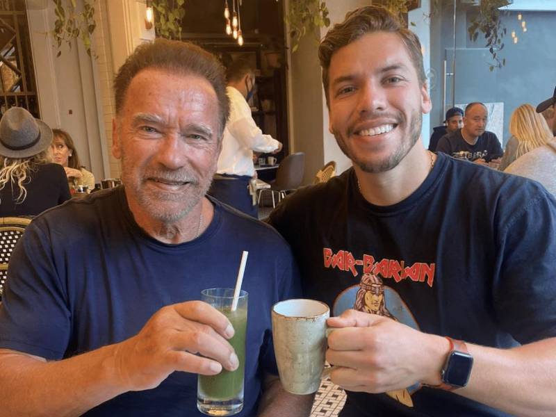 Arnold Schwarzenegger junto a su hijo Joseph en una foto de archivo.