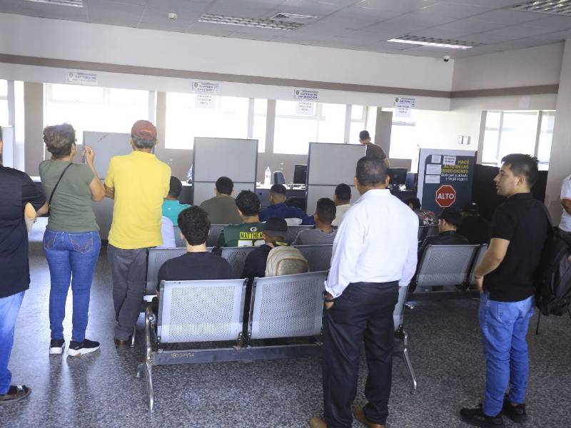 Usuarios que llegan hacen una larga espera para obtener su licencia de conducir; unos expresaron que para salir fuera de la ciudad necesitan el documento impreso.