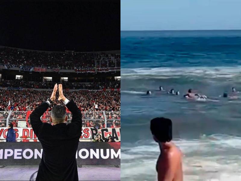 Lo que iba a ser un día de diversión terminó en tensión: Martín Demichelis y sus hijos necesitaron ser rescatados por los guardavidas tras meterse en un lugar peligroso.