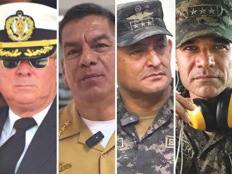 Ricardo de Jesús Dubón (1) fue separado de la comandancia de la Fuerza Naval y sustituido por Juan Antonio de Jesús Rivera (2). En el sistema penitenciario, el Gobierno disolvió la Comisión Interventora, relevó a Othoniel Gross Castillo (3) y nombró al general en retiro Walter Irán Amador al frente.